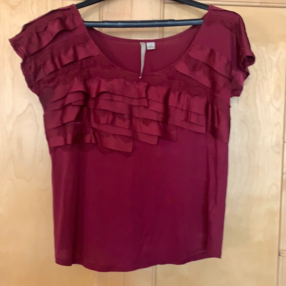 Burgundy blouse